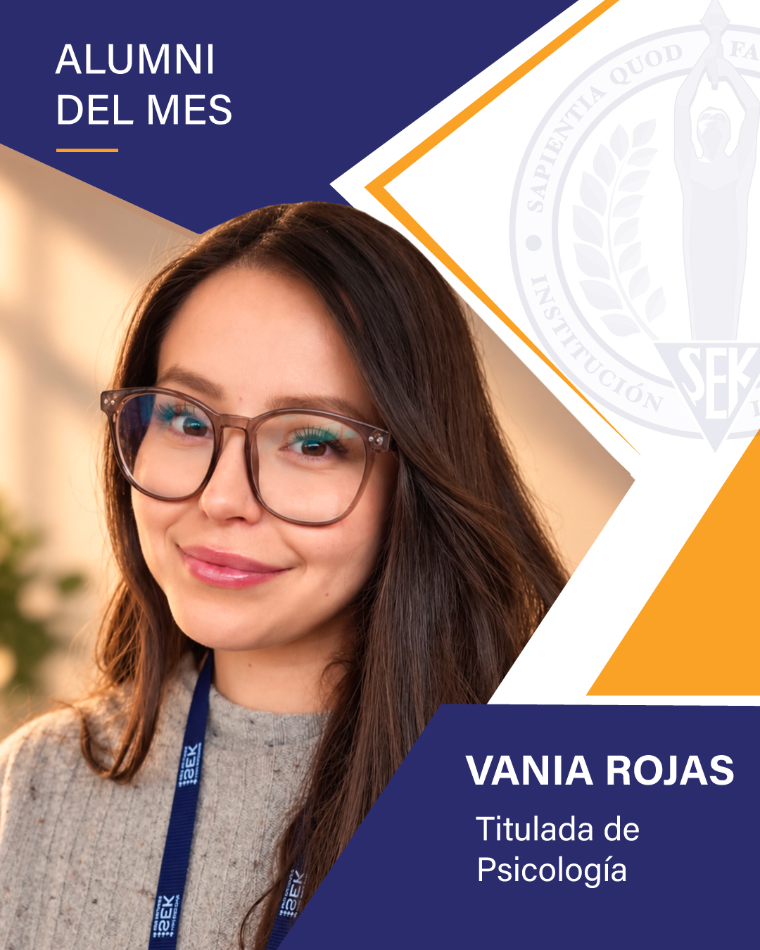 Vania Rojas, titulada de Psicología de Universidad SEK